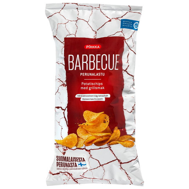 Чипсы со вкусом гриль Pirkka grillimaustettu perunalastu 275 гр
