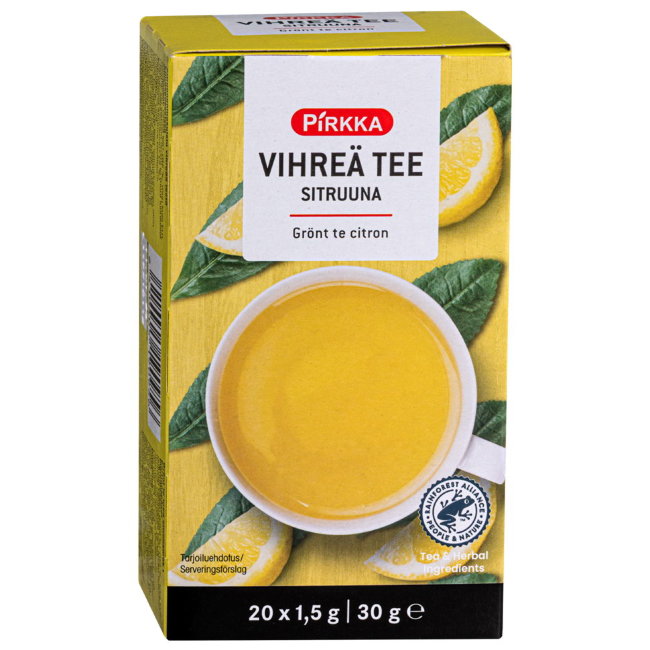 Чай с лимоном Pirkka sitruuna 20пак/30гр