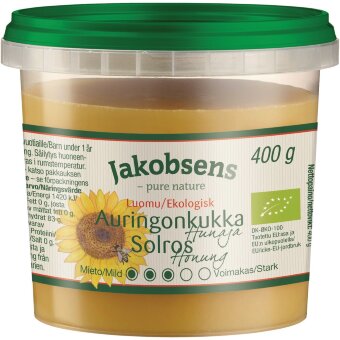 Органический подсолнуховый мед Jakobsens 400 гр Органический подсолнуховый мед Jakobsens 400 гр
