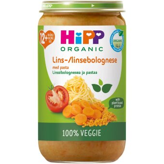 Линзовое болоньезе с пастой HiPP 250 гр (с 12 мес) органическое