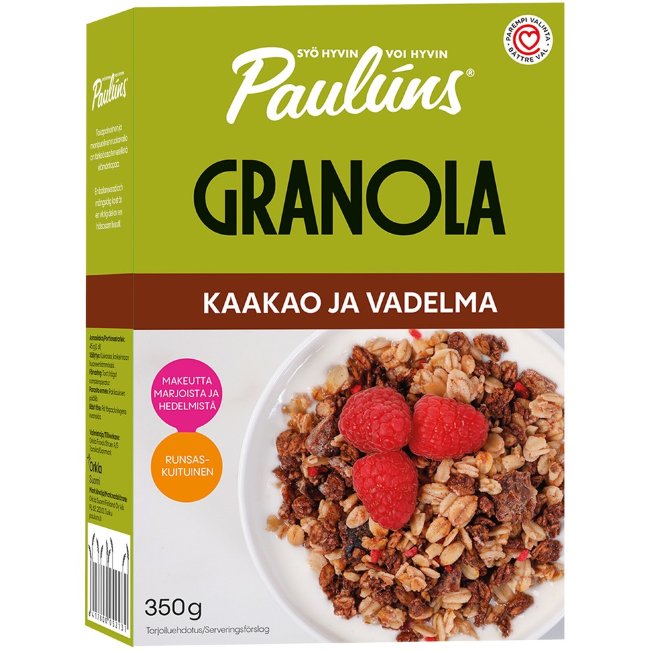 Гранола Paulúns какао и малина 350 гр