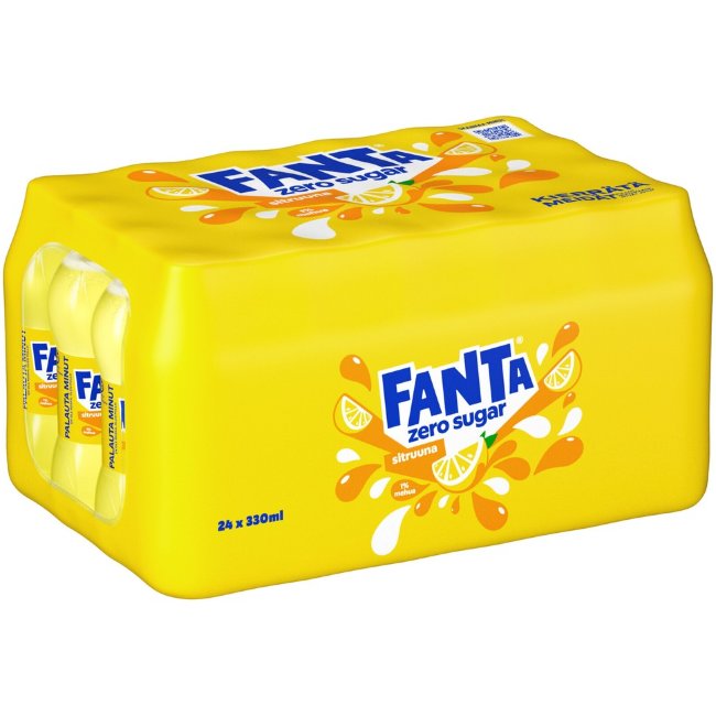 Безалкогольный напиток Fanta Sitruuna Zero (уп 24 шт) 0.33 л