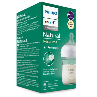 Антиколиковая бутылочка Philips Avent Natural Response 120 мл стекло, от 0 месяцев
