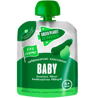 Пюре из летней тыквы и груши Green Planet Astronauts 4 мес 70 гр