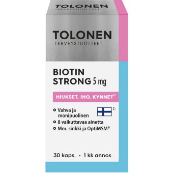 Биотин (усиленный)Tolonen Biotin Stromg 5 мг 30 табл Биотин (усиленный)Tolonen Biotin Stromg 5 мг 30 табл