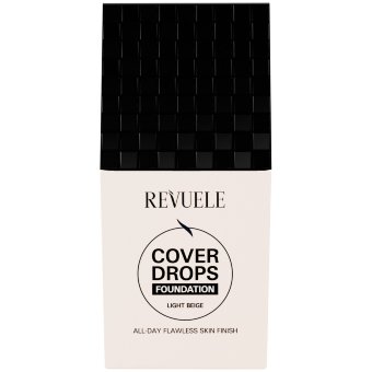 Тональный крем Revuele Cover Drops. Легкий и покрывающий тональный крем, который придает коже сияние.