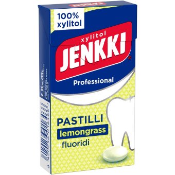 Жевательнst пастилкb Jenkki Professional с лемонграссом и фтором 34 гр