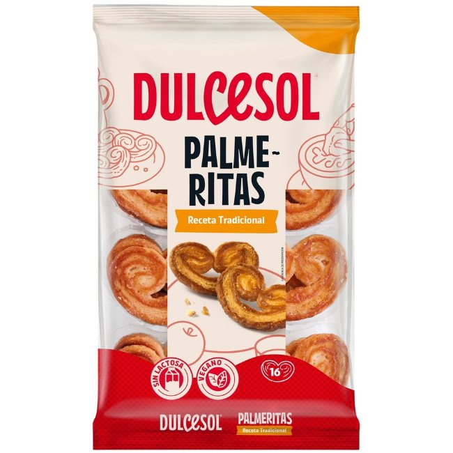 Печенье слоеное сахарное Dulcesol 16 шт/уп 180 гр