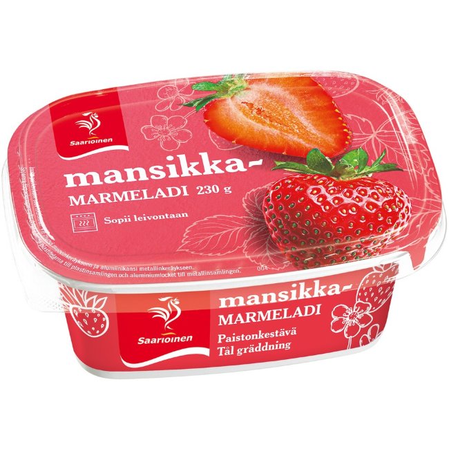 Клубничный мармелад  Saarioinen 230 гр