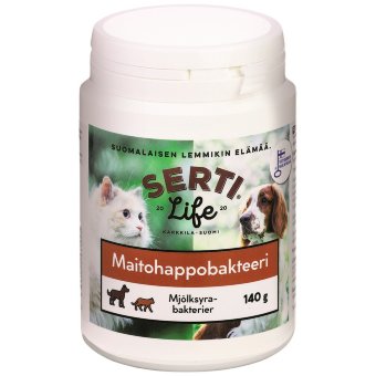 Молочнокислый бактерий SertiLife для балансировки микрофлоры кишечника домашних животных 140 гр