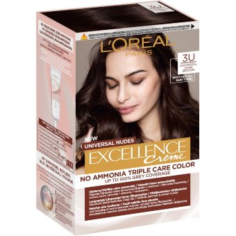 Крем-краска для волос L'Oréal Paris Excellence Creme Universal Nudes 3U универсальный темно-коричневый без аммиака 1 шт