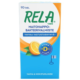 Таблетки с молочно-кислыми бактериями + D3 со вкусом апельсина Rela Tabs Orange (жевательные таблетки) Rela 90 табл