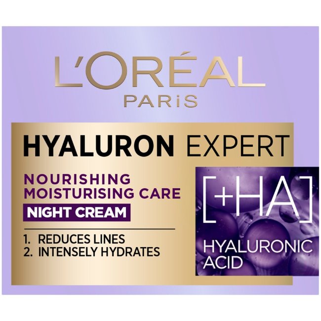 Ночной увлажняющий крем для сухой кожи лица L'Oréal Paris Hyaluron Expert 50 мл