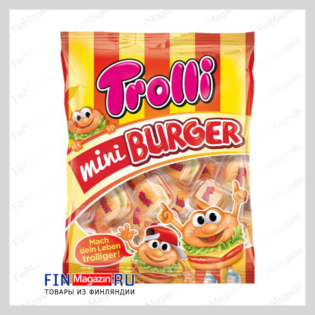 Конфеты жевательные Trolli мини-бургер 170 гр