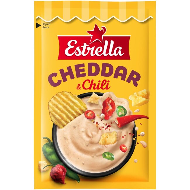 Приправа для дипа Estrella Cheddar & Chili 16 гр Приправа для дипа Estrella Cheddar & Chili 16 гр