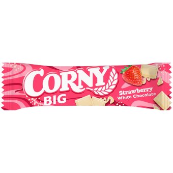 Овсяный снек-батончик Corny BIG с клубникой в белом шоколаде 40 гр