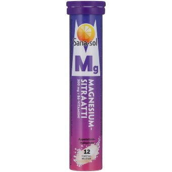 Шипучие таблетки Sana-sol Magnesium-B6 со вкусом апельсина, 12 шт