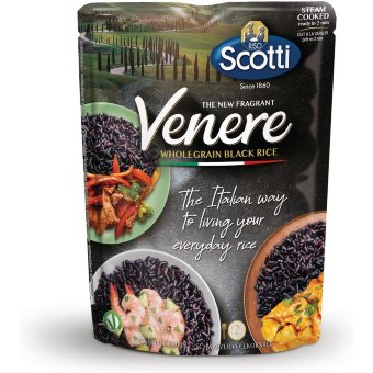 Готовый черный цельнозерновой рис Riso Scotti