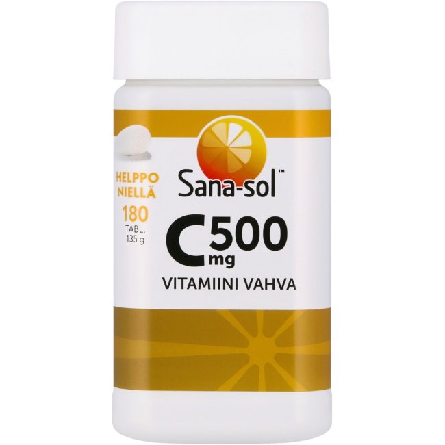 Витамин C-vitamiini vahva 500 mg 180 таблеток Sana-Sol