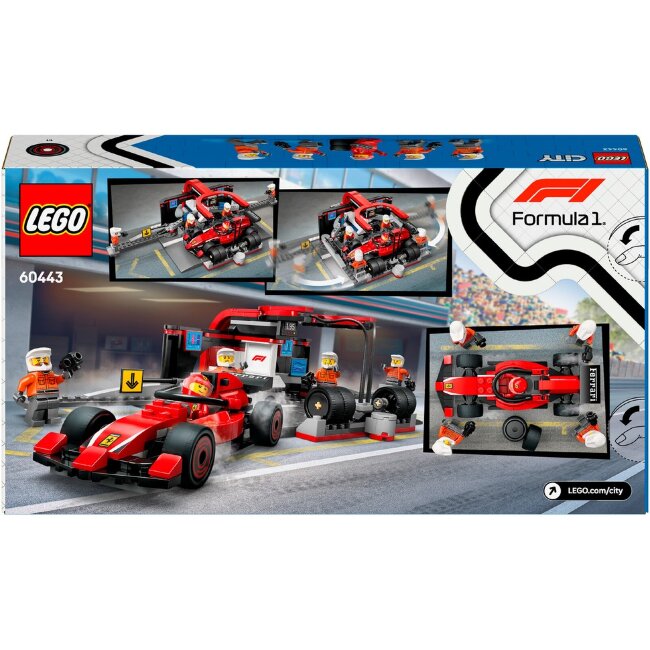 Игровой набор LEGO® City 60443 — остановка на пит-стопе F1® с командой и автомобилем Ferrari Игровой набор LEGO® City 60443 — остановка на пит-стопе F1® с командой и автомобилем Ferrari