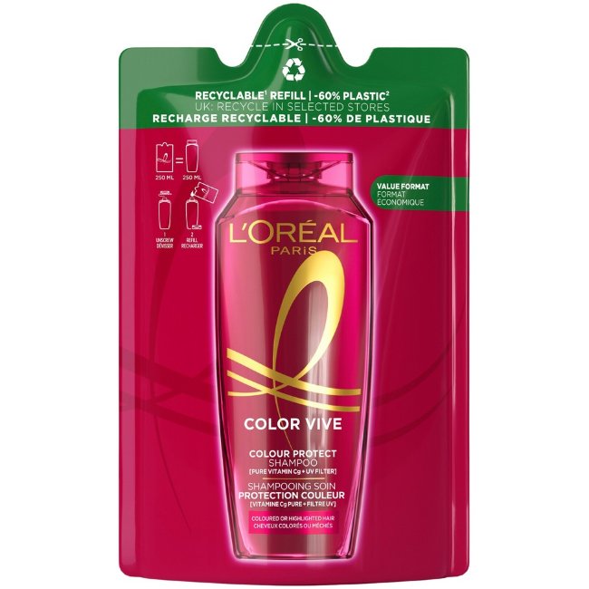 Шампунь L'Oréal Paris Elvital Color Vive для окрашенных волос 250 мл дозаправка