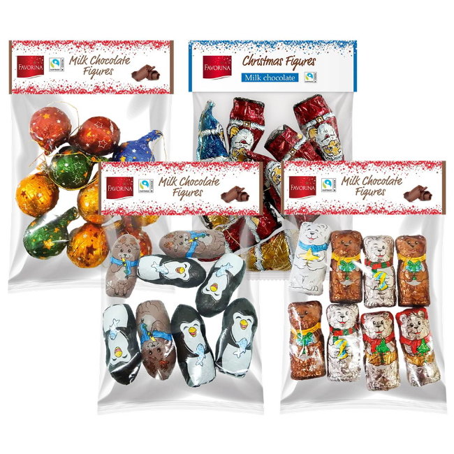 Фигурки из молочного шоколада (в ассортименте) Favorina 100 гр Фигурки из молочного шоколада (в ассортименте) Favorina 100 гр