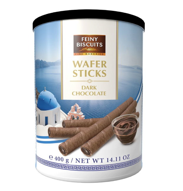 Вафельные трубочки с тёмным шоколадом Feiny Biscuits 400 гр