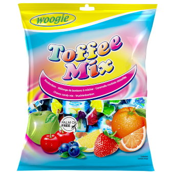 Ассорти ирисок с фруктовым вкусом Woogie Toffee Mix 160 гр