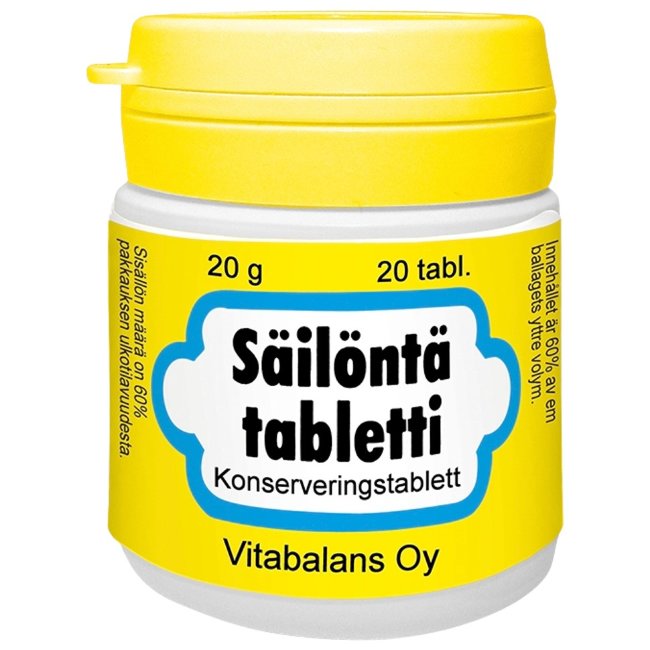 Консервант Vitabalans Säilöntätabletti Vitabalans (в таблетках) 20 шт