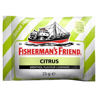 Пастилки с лимоном и ментолом (без сахара) от укачивания Fisherman's Friend 25 гр (цена по акции)