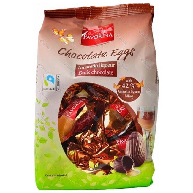 Шоколадные конфеты Favorina Amaretto Liqueur — тёмный шоколад с миндальным ликером 150 гр Шоколадные конфеты Favorina Amaretto Liqueur — тёмный шоколад с миндальным ликером 150 гр