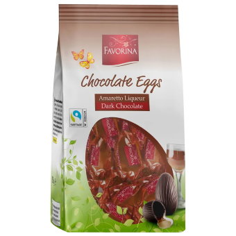 Шоколадные конфеты Favorina Amaretto Liqueur — тёмный шоколад с миндальным ликером 150 гр