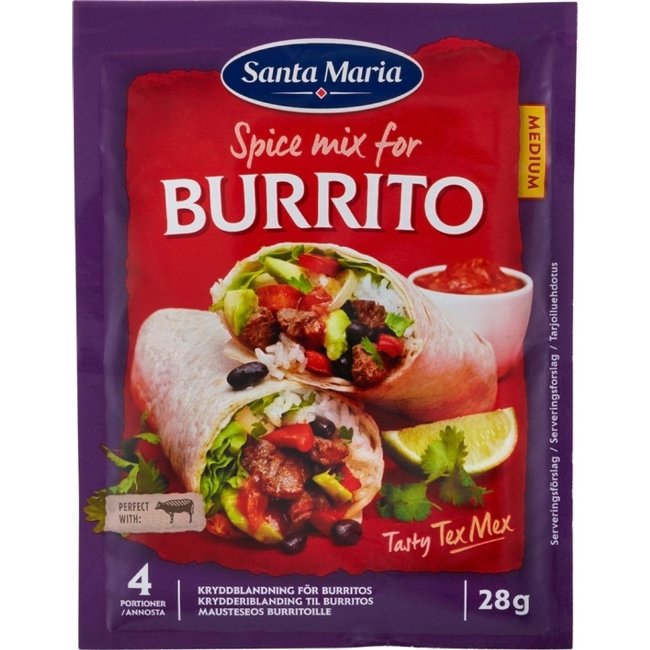 Приправа мексиканской кухни Буррито Santa Maria (Burrito Spice Mix) 28 гр