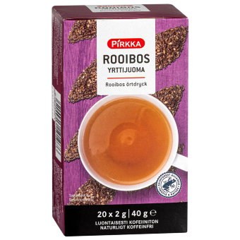 Чай Pirkka rooibos без кофеина yrttijuoma 20пак/40гр Чай Pirkka rooibos без кофеина yrttijuoma 20пак/40гр