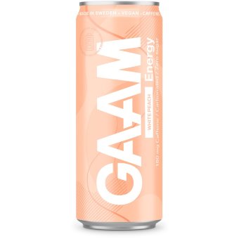 Газированный напиток GAAM Energy белый персик 330 мл Газированный напиток GAAM Energy белый персик 330 мл