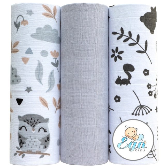 Пеленки EgaKIDS 60 x 80 см (уп 3 шт) разноцветные