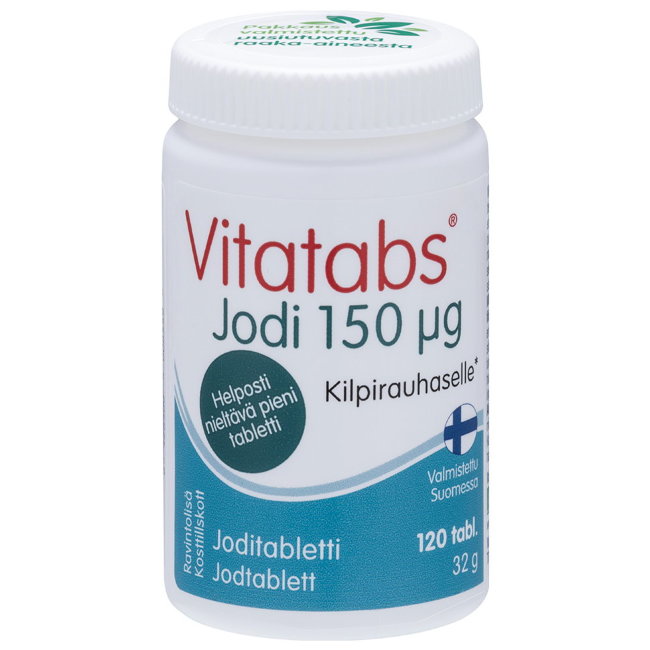 Витамины с йодом  Vitatabs Jodi 150 мкг 120 таблеток Hankintatukku