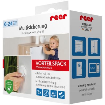 Универсальный замок Reer с креплением на липучке 3 шт