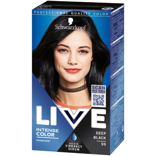 Краска для волос Schwarzkopf LIVE 99 глубокий черный