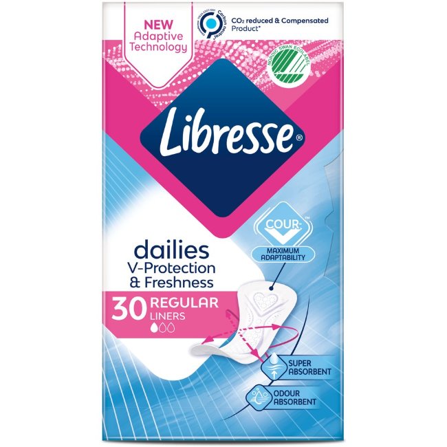 Прокладки гигиенические Libresse Daily Fresh Normal Regular 30 шт