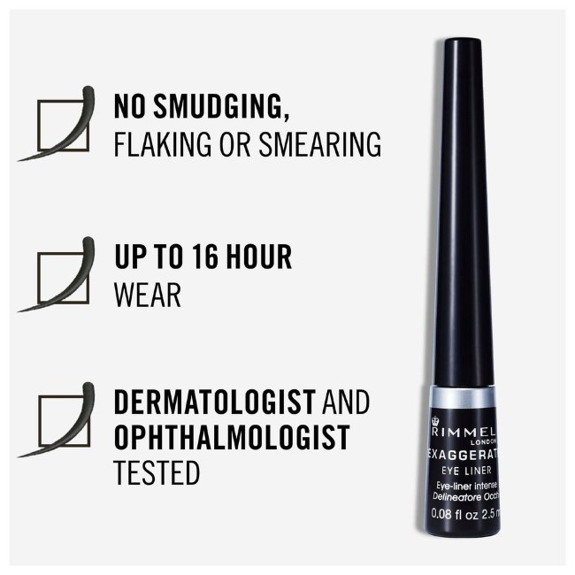 Жидкая подводка для глаз Rimmel Scandaleyes 2,5 мл 001 black
