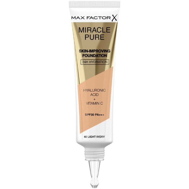 Тональная основа Max Factor Miracle Pure 40 Light Ivory 30 мл
