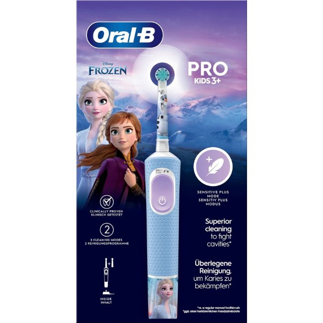 Электрическая зубная щетка Oral-B Vitality Pro Kids Frozen + сменная насадка