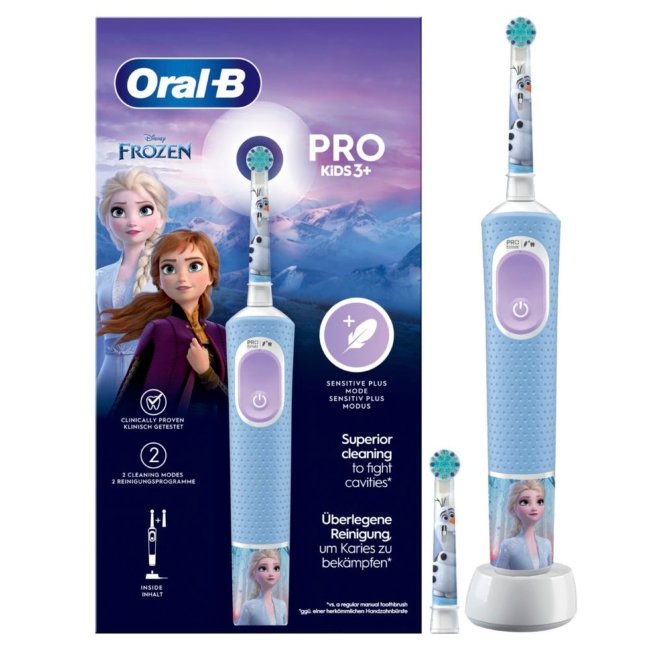 Электрическая зубная щетка Oral-B Vitality Pro Kids Frozen + сменная насадка