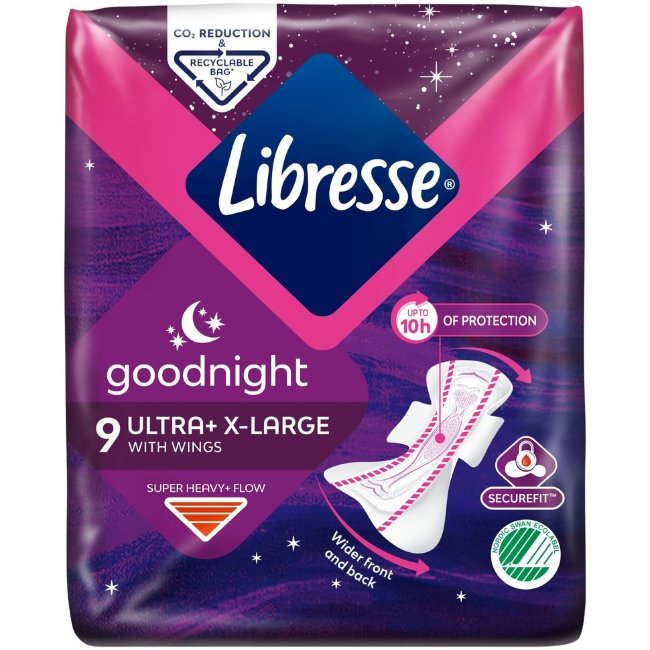 Прокладки Libresse 7 Ultra Night Extra 9 шт