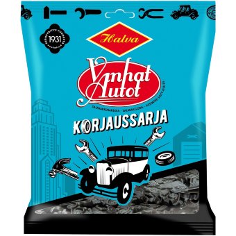 Карамельные солёные леденцы Halva Vanhat Autot 120 гр