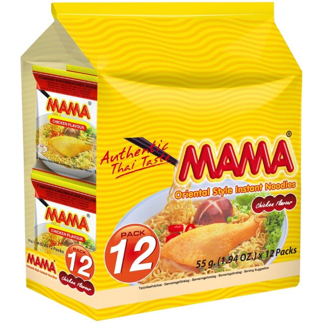 Лапша со вкусом курицы Mama (уп 12 шт) 660 гр Лапша со вкусом курицы Mama (уп 12 шт) 660 гр