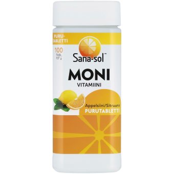 Мультивитамины и минералы Sana-sol апельсин/лимон жевательные таблетки (уп 100 шт) 107 гр