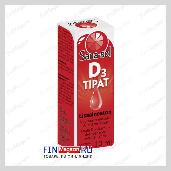 Витамин D в каплях D3-TIPAT 10 мл Sana-Sol