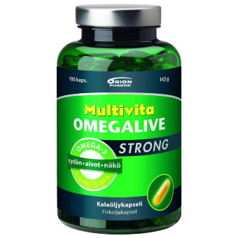 Рыбий жир усиленный Multivita ОмегаLife Strong Omega 3 100 капсул MultiVita
